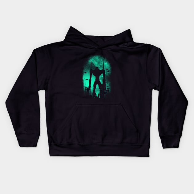 Robot Attack Kids Hoodie by mateusquandt